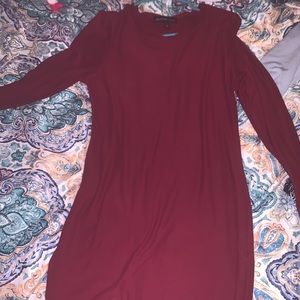 Slinky maroon dress